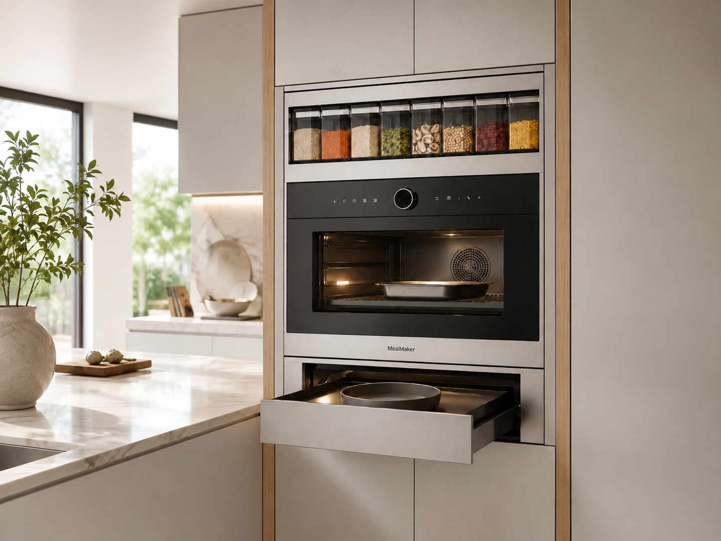 MealMaker Built-In concept in a bright modern kitchen