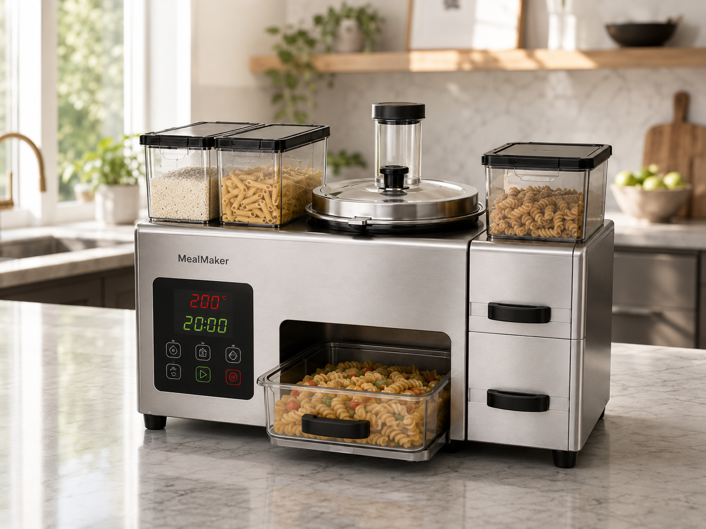 MealMaker Countertop concept in a bright modern kitchen